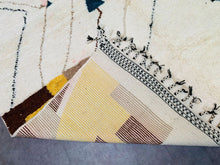 Load image into Gallery viewer, handmade berber rug, custom rugs, Minimalist rug, All wool rug, Handmade rug, berber rug, Contemporary rug, custom handmade rug, moroccan berber rug, Beni ourain rug, Custom rug, moroccan rug 8x10, Wool rug