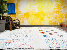 Load image into Gallery viewer, Moroccan rug blue, custom rug orders, Moroccan rug 9x12, Beni ourain, moroccan shag rug, handmade rug, custom order, Contemporary rug, moroccan rug 8x10, Berber rug, Moroccan Ivory rug, Morocco rug, Moroccan rug