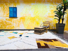 Load image into Gallery viewer, handmade berber rug, custom rugs, Minimalist rug, All wool rug, Handmade rug, berber rug, Contemporary rug, custom handmade rug, moroccan berber rug, Beni ourain rug, Custom rug, moroccan rug 8x10, Wool rug