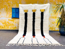 Load image into Gallery viewer, Moroccan rug, Beni ourain rug, Moroccan rug, moroccan area rug, boho rug, Moroccan wool rug,  moroccan rug 8x10, shag rug, custom design rugs, Handmade rug, Custom size rug, Morocco rug