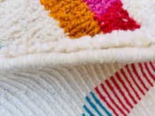 Load image into Gallery viewer, abstract rug, colorful beni ourain, modern beni rug, moroccan ivory rug, wedding gift, Living Room Rug, shag pile rug, gift for her, moroccan home decor, woolen rugs, soft wool rug, bathroom rug, handmade gift rug