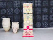 Load image into Gallery viewer, Eclectic wool rug with diamond shapes


