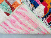 Load image into Gallery viewer, living room rugs, moroccan home decor, warming home rug, pink rug, handwoven, bedroom rugs, soft beige wool rug, soft moroccan rug, handmade gift rug, azilal carpet, mid century modern, luxurious berber rug, antique azilal rug
