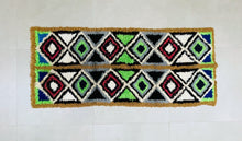 Load image into Gallery viewer, Boucherouite Rug,  vintage rug,  Berber Rug Vintage,  Morocco Rug,  Berber area rug,  Abstract rug,  Boho rug,  Unique rug,  Moroccan Rugs,  Antique rug,  Handmade rug,  runner rug, Authentic rug
