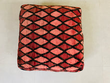 Load image into Gallery viewer, Moroccan Pouf, Wool Pouf, Floor Pillow, Handmade Pouf, Pet Bed
