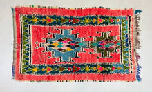 Load image into Gallery viewer, handmade furniture, bohemian rugs, Handwoven Rug, boucherouite rug, bohemian rug, moroccan area rug, Moroccan rug, vintage rug, area rugs, boucherouite rug, boucherouite carpet, Moroccan Rugs, Moroccan rug
