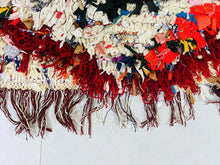 Load image into Gallery viewer, Boucherouite Moroccan Rug, Handwoven Boucherouite Rug, Colorful Moroccan Rug, Eco-friendly Moroccan Rug, Bohemian Moroccan Rug, Moroccan Rag Rug, Unique Moroccan Rug, Vibrant Moroccan Decor, Moroccan Artisan Rug, Moroccan Recycled Material Rug, Sustainable Home Decor Rug, Moroccan Floor Art Rug
