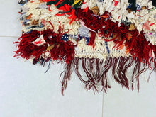 Load image into Gallery viewer, Boucherouite Moroccan Rug, Handwoven Boucherouite Rug, Colorful Moroccan Rug, Eco-friendly Moroccan Rug, Bohemian Moroccan Rug, Moroccan Rag Rug, Unique Moroccan Rug, Vibrant Moroccan Decor, Moroccan Artisan Rug, Moroccan Recycled Material Rug, Sustainable Home Decor Rug, Moroccan Floor Art Rug
