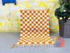 Orange checkered rugs , handmade Beni ourain rug 3x4 ft - G5250