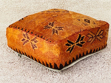 Load image into Gallery viewer, Floor Pouf, poufs, wool poufs, handmade poufe, square pouf ottoman, Moroccan Decor, Wedding Decor, cushion decor, Home and Living, handmade wool pouf, Ottoman pillow, LIVING ROOM, moroccan kilim
