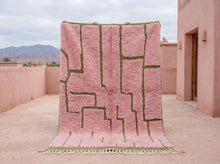 Load image into Gallery viewer, Custom Moroccan Rug – RAL 6025 &amp; MOC 4162 – Handmade Wool Rug – Personalized Rug