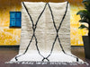 white and black beni ourain rug 5x8 ft - 1052