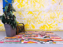 Load image into Gallery viewer, Colorful Moroccan Berber rug with handtufted patterns, a unique gift that adds warmth and style to any home.
