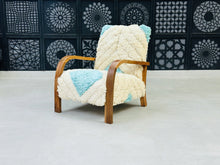 Load image into Gallery viewer, Chic moroccan walnut wood, chair, The Wool Rugs, The Wool Rugs, 
