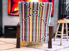 Load image into Gallery viewer, rocking chair, handmade armchair, vintage chairs, turkish armchair, wooden chairs, indoor chairs, moroccan chairs, accent chair, lounge chair, dining chairs, kilim chair, mid century chairs, rug chairs
