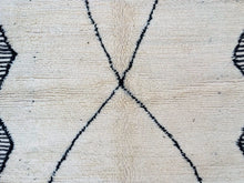 Load image into Gallery viewer, Beni ourain, Moroccan wool rug, Moroccan berber rug, Morocco rug, Beni Ourain rug, Moroccan rug, Handmade rug, Moroccan rug blue, beni rug, Moroccan dots rug, beni ourain, custom made, ivory rug