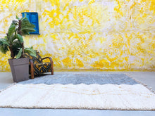 Load image into Gallery viewer, Moroccan rug, custom design rugs, All wool berber rug, plain ivory rug, Berber rug, beige rug, Custom size rug, custom boujad rug, custom handmade rug, handmade rug, Moroccan rug,
