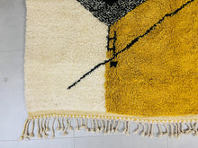 Load image into Gallery viewer, boho rug, handmade rug, morrocan rug, kilim rug, bedroom rug, sheepskin rug, living room rug, berber rug, vintage rug, wool rug, abstract rug, beni ourain rug, colorful rug, bohemian rug, retro rug, oriental rug, rug for bedroom