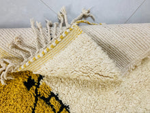 Load image into Gallery viewer, boho rug, handmade rug, morrocan rug, kilim rug, bedroom rug, sheepskin rug, living room rug, berber rug, vintage rug, wool rug, abstract rug, beni ourain rug, colorful rug, bohemian rug, retro rug, oriental rug, rug for bedroom