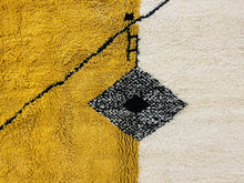 Load image into Gallery viewer, boho rug, handmade rug, morrocan rug, kilim rug, bedroom rug, sheepskin rug, living room rug, berber rug, vintage rug, wool rug, abstract rug, beni ourain rug, colorful rug, bohemian rug, retro rug, oriental rug, rug for bedroom