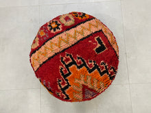 Load image into Gallery viewer, Round moroccan pouf cover - T7, Floor Cushions, The Wool Rugs, The Wool Rugs, 
