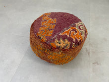 Load image into Gallery viewer, Round moroccan pouf cover - R22
