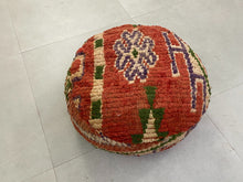 Load image into Gallery viewer, Round moroccan pouf cover - S10, Floor Cushions, The Wool Rugs, The Wool Rugs, 
