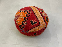 Load image into Gallery viewer, Round moroccan pouf cover - T7, Floor Cushions, The Wool Rugs, The Wool Rugs, 
