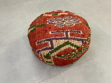 Load image into Gallery viewer, Round moroccan pouf cover - S10, Floor Cushions, The Wool Rugs, The Wool Rugs, 
