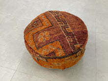 Load image into Gallery viewer, Round moroccan pouf cover - S44, Floor Cushions, The Wool Rugs, The Wool Rugs, 
