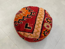 Load image into Gallery viewer, Round moroccan pouf cover - T7, Floor Cushions, The Wool Rugs, The Wool Rugs, 
