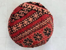 Load image into Gallery viewer, Round moroccan pouf cover - S65
