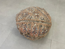 Load image into Gallery viewer, Round moroccan pouf cover - R12, Floor Cushions, The Wool Rugs, The Wool Rugs, 
