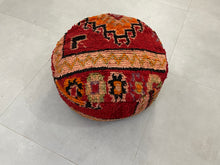 Load image into Gallery viewer, Round moroccan pouf cover - T7, Floor Cushions, The Wool Rugs, The Wool Rugs, 
