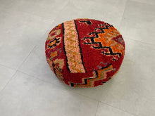 Load image into Gallery viewer, Round moroccan pouf cover - T7, Floor Cushions, The Wool Rugs, The Wool Rugs, 
