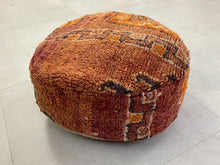 Load image into Gallery viewer, Round moroccan pouf cover - S44, Floor Cushions, The Wool Rugs, The Wool Rugs, 
