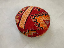 Load image into Gallery viewer, Round moroccan pouf cover - T7, Floor Cushions, The Wool Rugs, The Wool Rugs, 
