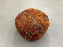 Load image into Gallery viewer, Round moroccan pouf cover - S44, Floor Cushions, The Wool Rugs, The Wool Rugs, 
