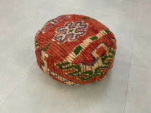 Load image into Gallery viewer, Round moroccan pouf cover - S10, Floor Cushions, The Wool Rugs, The Wool Rugs, 
