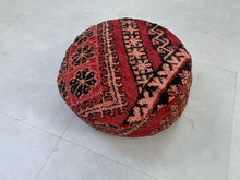Load image into Gallery viewer, Round moroccan pouf cover - S65
