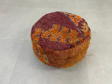 Load image into Gallery viewer, Round moroccan pouf cover - R22
