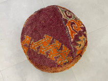 Load image into Gallery viewer, Round moroccan pouf cover - R22

