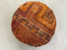 Load image into Gallery viewer, Round moroccan pouf cover - S44, Floor Cushions, The Wool Rugs, The Wool Rugs, 
