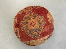 Load image into Gallery viewer, Round moroccan pouf cover - T8, Floor Cushions, The Wool Rugs, The Wool Rugs, 
