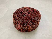 Load image into Gallery viewer, Round moroccan pouf cover - S33, Floor Cushions, The Wool Rugs, The Wool Rugs, 
