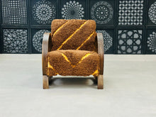 Load image into Gallery viewer, Chic moroccan walnut wood, chair, The Wool Rugs, The Wool Rugs, 
