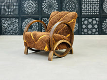 Load image into Gallery viewer, Chic moroccan walnut wood, chair, The Wool Rugs, The Wool Rugs, 
