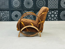 Load image into Gallery viewer, Chic moroccan walnut wood, chair, The Wool Rugs, The Wool Rugs, 
