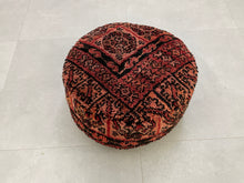 Load image into Gallery viewer, Round moroccan pouf cover - S33, Floor Cushions, The Wool Rugs, The Wool Rugs, 
