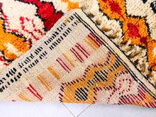 Load image into Gallery viewer, moroccan rug runner, colorful rug, wool nursery rug, narrow runner rug, hand woven rug, shaggy wool rug, berber runner carpet, custom runner rug, washable runner rug, checkered runner rug, 3x9 runner rugs, boujaad rugs runner, bohemian red rug